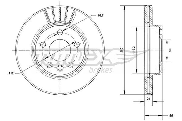 TOMEX Brakes Bremsscheibe